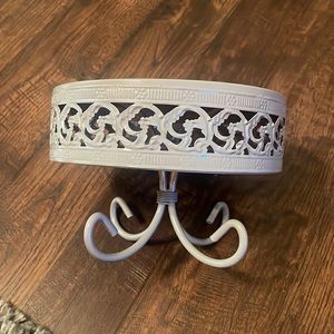 Gray stand- has been painted